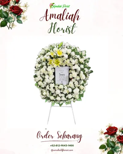 Krans Bunga Duka Cita di Tabam